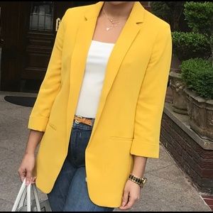 Express yellow blazer